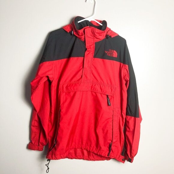 Vintage 90's The North Face Lightweight Windbreaker Mens Large Red Black